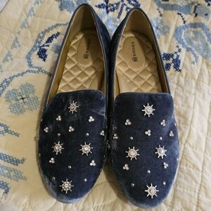 Embellished Velvet Loafers